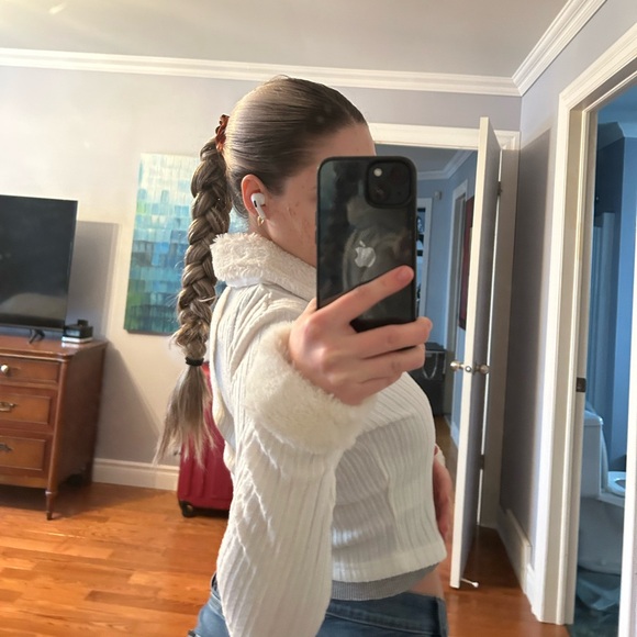 Motel Rocks Loria fur cardigan white - Picture 3 of 6